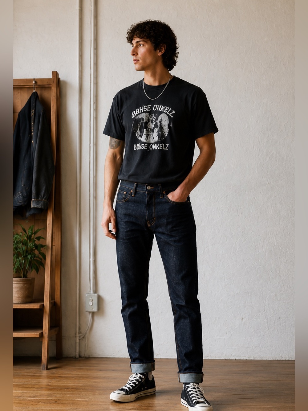 JEAN SHOP Raw Selvedge Denim Jeans Men’s 30  Long Slim Fit Made In USA Dark Wash